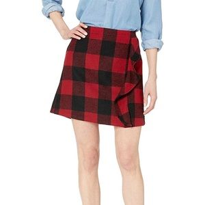 NWT J. Crew Plaid Wool Skirt